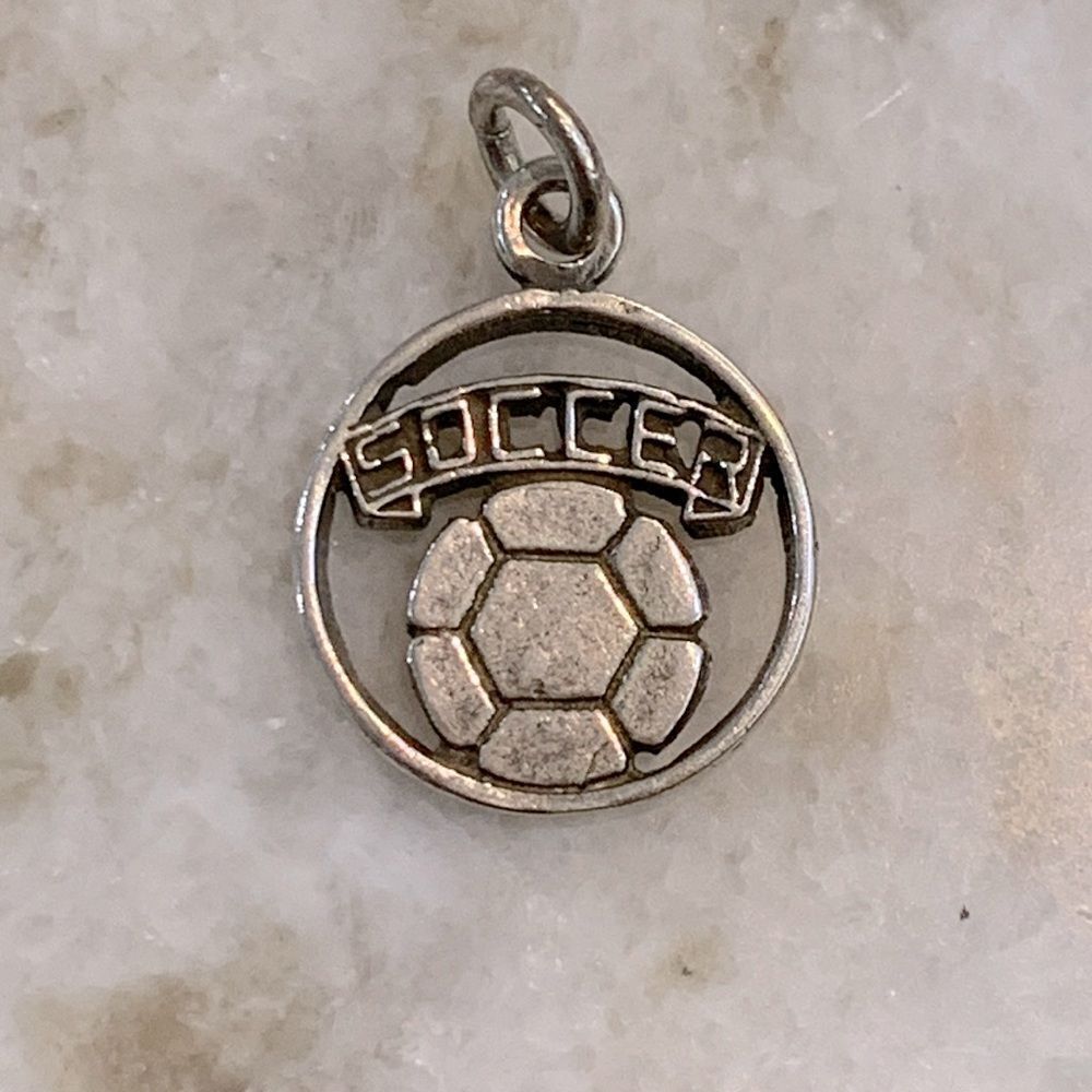 .925 Soccer Sterling Silver Jewelry Charm